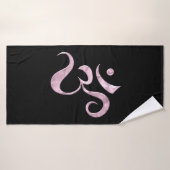 Pink Sparkle Om Badehandtuch (Badehandtuch)