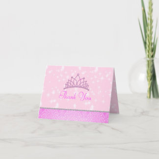 Pink Sparkle Princess Danke Karte