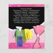 Pink Sparkle Reinigungsservice Business Flyer (Hinten)