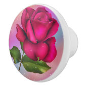 Pink Sparkle Rose Regenbogen Pastell Floral Keramikknauf (Rechts)