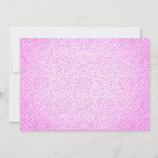 Pink Sparkle Snowflake Sweet16 Einladung (Rückseite)