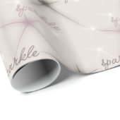 Pink Sparkle Stars Geschenkpapier (Rolleneckpunkt)