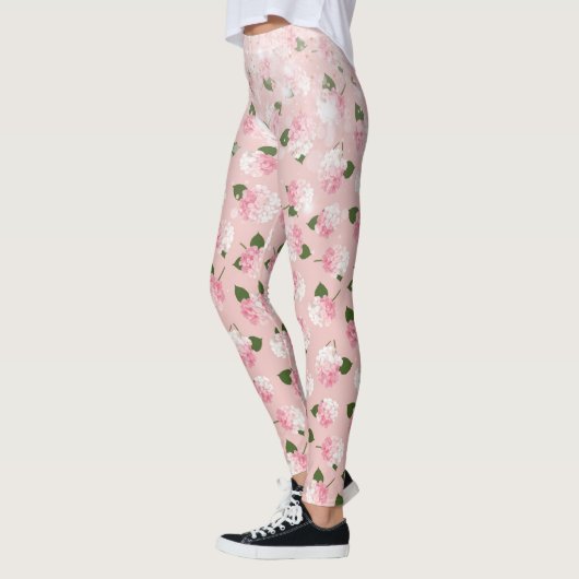 Pink Sparkle Vintage Garden Blossoms Leggings (Links)