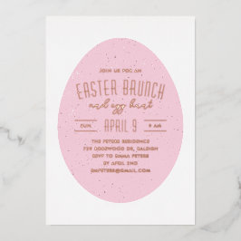 Pink Speckling Egg Osterjagd Party Einladung