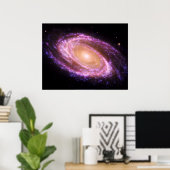 Pink Spiral Galaxy Grosses Poster (Heimbüro)
