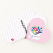 Pink Spiral Notebook mit Blume Notizblock (Innenseite)