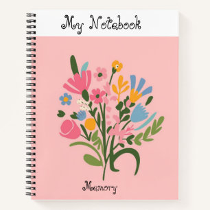 Pink Spiral Notebook Notizblock