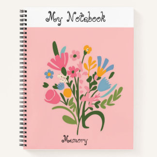Pink Spiral Notebook Notizblock