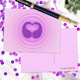 Pink Spirals Lila Herzlichen Glückwunsch Postkarte