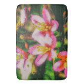 Pink Splash Blume Badematte (Vorderseite Vertikal)