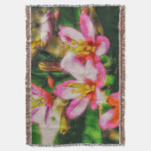 Pink Splash Blume Decke (Vorderseite Vertikal)