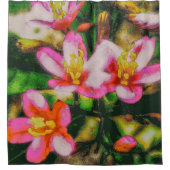 Pink Splash Blume Duschvorhang (Vorderseite)