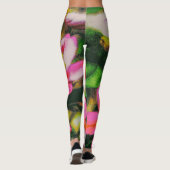 Pink Splash Blume Leggings (Rückseite)