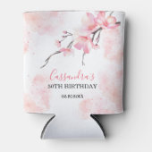 Pink Splash Cherry Blossom Floral Geburtstag Dosenkühler (Vorderseite)
