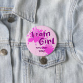 Pink Splash Gender offenbaren Team Girl pink Button (Beispiel)