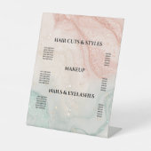 Pink Splash Liquid Glitzer Marmorboden Schild (Vorderseite)