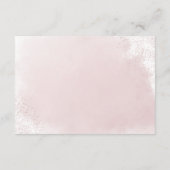 Pink Splash Minimalistische Wünsche & Ratschläge K Begleitkarte (Rückseite)