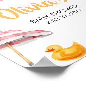 Pink Splish Splash Baby Dusche Empfang Poster (Ecke)