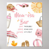 Pink Splish Splash Baby Dusche Mama Osa Bar Poster (Vorne)