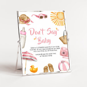 Pink Splish Splash Baby Dusche Say Baby nicht Poster