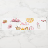 Pink Splish Splash Baby Dusche Wasserflaschenetikett (Einzelnes Label)