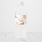 Pink Splish Splash Baby Dusche Wasserflaschenetikett (Vorderseite)