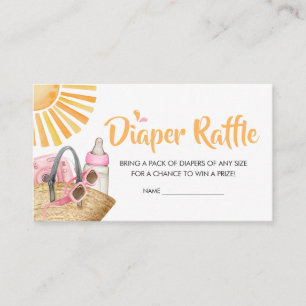 Pink Splish Splash Baby Dusche Windeln Windeln Raf Begleitkarte