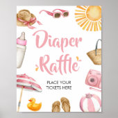 Pink Splish Splash Baby Dusche Windeln Windeln Raf Poster (Vorne)