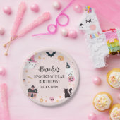 Pink Spooky Birthday Papierplatte Pappteller (Party)
