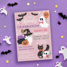 Pink Spooky Celebration Girl Halloween Geburtstag