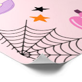 Pink Spooky Ein Halloween 1. Geburtstag Willkommen Poster (Ecke)