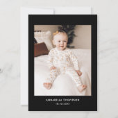 Pink Spooky Ein Halloween Foto 1. Geburtstag Einladung (Rückseite)