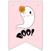 Pink Spooky Ein Niedliches Halloween glücklicher G Wimpelkette (Erste Fahne)