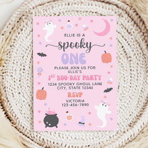 Pink Spooky Einladung zum 1. Geburtstag