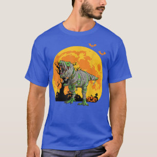 Pink Spooky Halloween Monster Truck Pumpkin Mummy T-Shirt