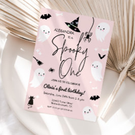 Pink Spooky ONE halloween Einladung