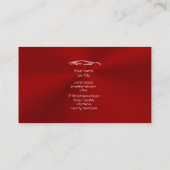 Pink Sports Auto on Rich Crimson Metallic Effect Visitenkarte (Rückseite)