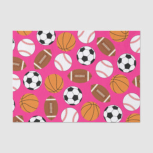 Pink Sports Geburtstagsparty Seidenpapier