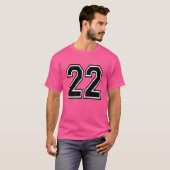 Pink Sports Jersey Nummer 22 T - Shirt (Vorne ganz)
