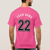 Pink Sports Jersey Nummer 22 T - Shirt (Rückseite)