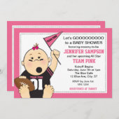 Pink Sports Tailgate Kinderdusche Einladungen (Vorne/Hinten)