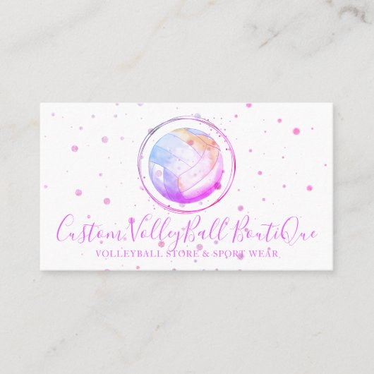 Pink Sportswear Volleyball Visitenkarte (Vorderseite)