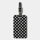 Pink Spot Polka Dot Gepäckanhänger (Vorderseite vertikal)