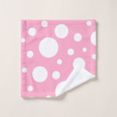 Pink Spots Badetuch Set (Waschlappen)