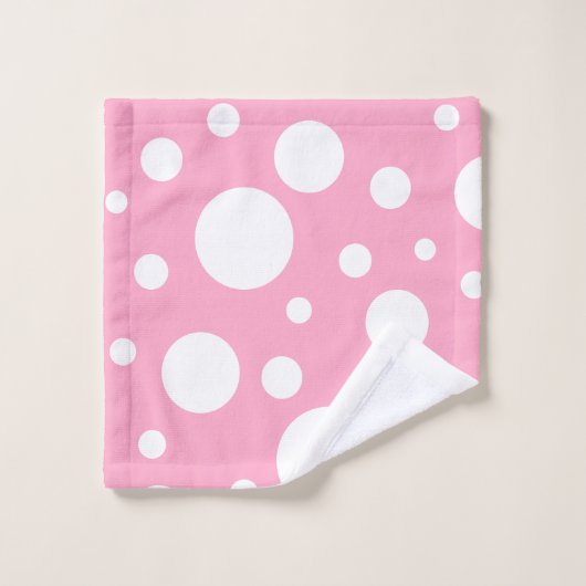 Pink Spots Badetuch Set (Waschlappen)