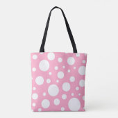 Pink Spots Tote-Tasche Tasche (Rückseite)