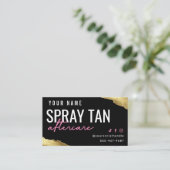 Pink Spray Tan Aftercare Card Visitenkarte (Stehend Vorderseite)