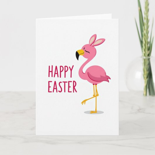 Pink Spring Bird Easter Card Karte (Vorderseite)