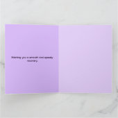 Pink Spring Blossom Personalized Get Well  Karte (Innenseite)