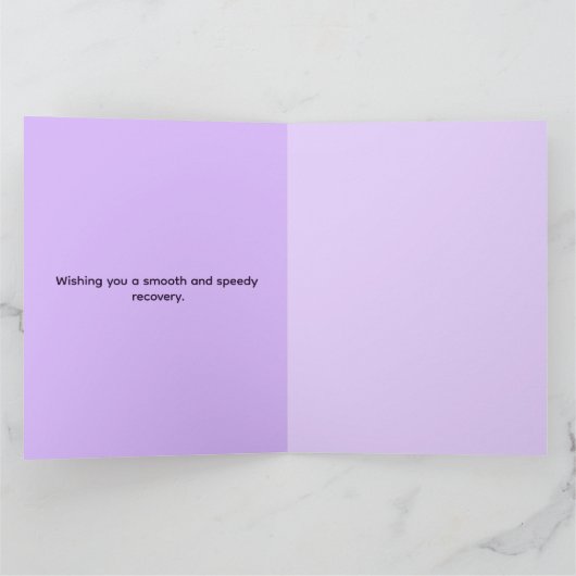 Pink Spring Blossom Personalized Get Well Karte (Innenseite)